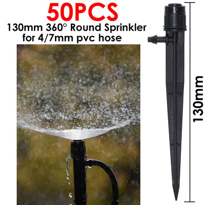 Picurator de irigare reglabil de 13 cm KESLA 90/180/360 de introducere a pământului pentru furtun de 1/4" 4/7mm conector pentru aspersoare pentru udarea grădinii