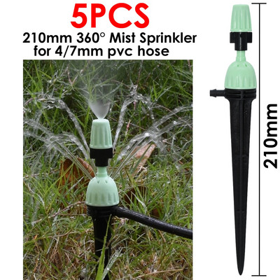 Picurator de irigare reglabil de 13 cm KESLA 90/180/360 de introducere a pământului pentru furtun de 1/4" 4/7mm conector pentru aspersoare pentru udarea grădinii