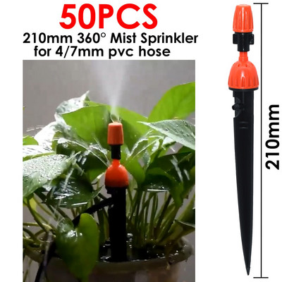 Picurator de irigare reglabil de 13 cm KESLA 90/180/360 de introducere a pământului pentru furtun de 1/4" 4/7mm conector pentru aspersoare pentru udarea grădinii