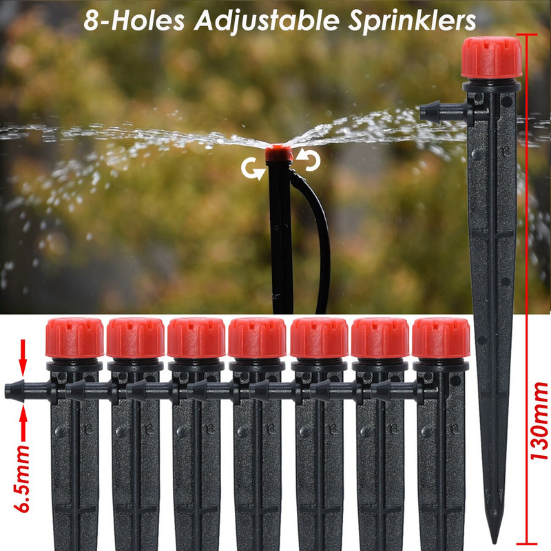 Picurator de irigare reglabil de 13 cm KESLA 90/180/360 de introducere a pământului pentru furtun de 1/4" 4/7mm conector pentru aspersoare pentru udarea grădinii