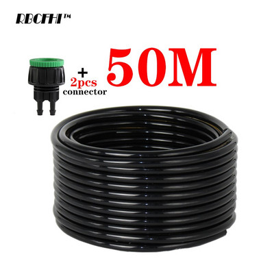 RBCFHI 25/50/100 m öntözőtömlő 4/7 mm kerti öntözőtömlő csatlakozó öntözőtömlő 1/2" és 3/4" integrált csatlakozóval