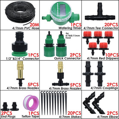 KESLA kerti mikro csepegtető öntözőkészlet időzítő vezérlő automata párásító hűtés 13 cm sprinkler oszloprendszer üvegház