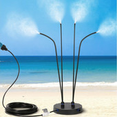 US/EU Plug Stand-up párásító hűtőrendszer 8MLine+4 sárgaréz fúvókákkal, flexibilis Mister belső udvarhoz, medence grillezéshez, vízben játszható gyerekeknek
