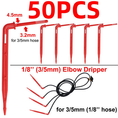 Üvegházhatású csepegtető öntözés 4-utas 2L 4L 8L 3/5 mm-es tömlő Arrow Kit Növénycserép Kerti Gyep öntözési kanyar csepegtető öntöző távadó