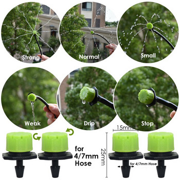 KESLA 5-60M Αυτόματο 1/4\'\' Σύστημα Πότισμα με Σταγόνες Κήπου Flower Lawn Spray Αυτοποτιζόμενο κιτ με ρυθμιζόμενο πράσινο σταλάκτη