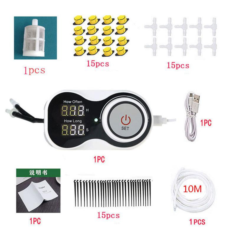 10 m išmaniosios lašelinės laistymo sistemos automatinio laistymo laikmačio įtaisas Sodo kambarinių augalų gėlių savaime laistymo vandens siurblio valdiklis