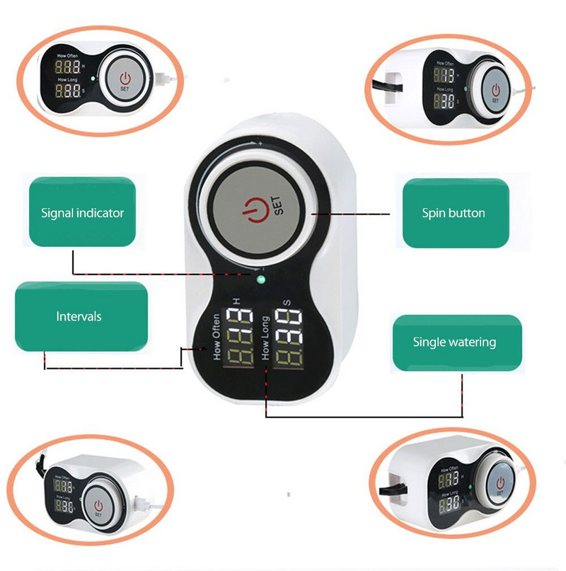 10 m išmaniosios lašelinės laistymo sistemos automatinio laistymo laikmačio įtaisas Sodo kambarinių augalų gėlių savaime laistymo vandens siurblio valdiklis