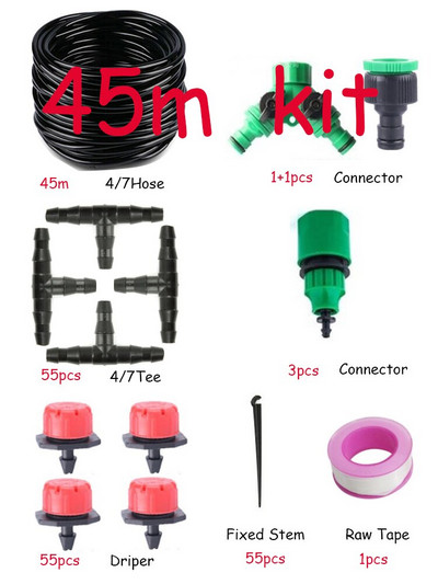 AIVY automata öntözőrendszer, kerti öntözőcső, mikro csepegtető öntözőkészlet állítható csepegtetővel, permetező hűtőrendszer
