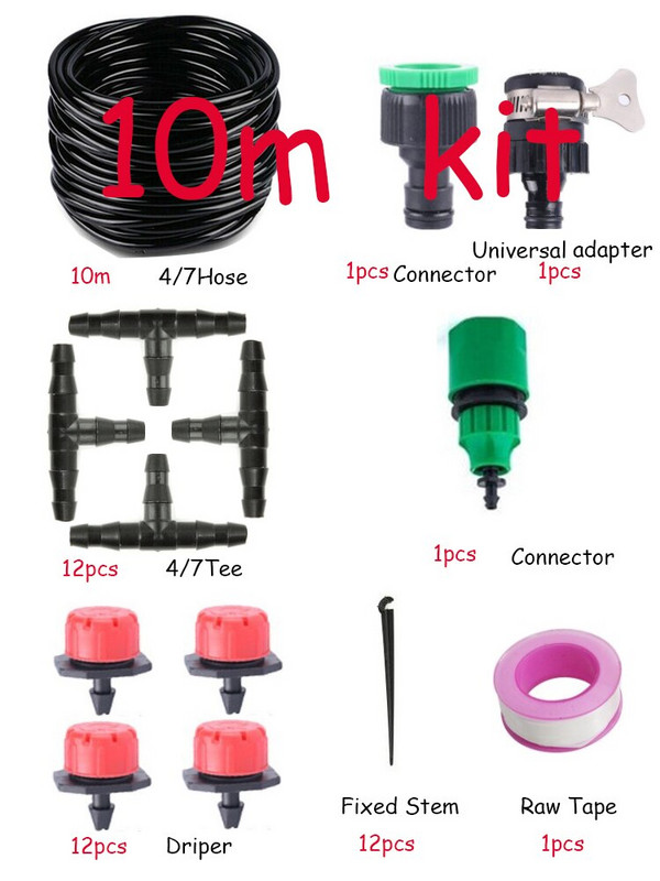 AIVY automata öntözőrendszer, kerti öntözőcső, mikro csepegtető öntözőkészlet állítható csepegtetővel, permetező hűtőrendszer