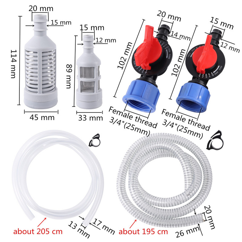 Kit de fertilizare Venturi cu aspirație mare de 1"/1,5"/2" cu filet masculin Injector de îngrășământ automat pentru aspersoare prin picurare Fitinguri de irigare