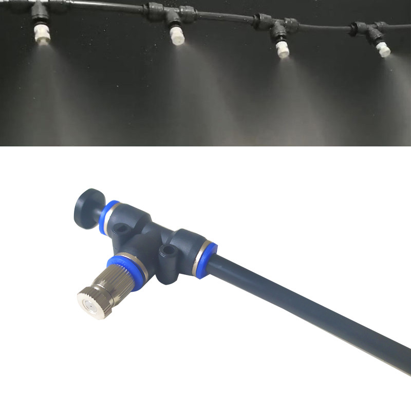 Permetező víz köd porlasztó fúvóka Kertészeti terasz Párásító hűtőrendszer üvegházi növényekhez Sprinkler 10 méter Mister Line