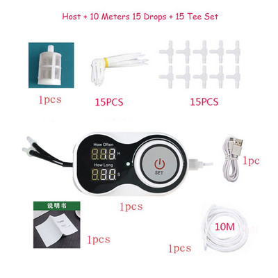 Noul sistem inteligent de picurare, temporizator automat, dispozitiv de udare, controler pentru pompă de apă de grădină pentru flori de plante în ghiveci