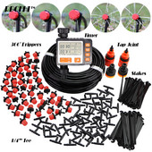 RBCFHI 5-50M nauja automatinė sodo laistymo sistema LCD vandens laikmačio valdiklio laistymo rinkinys Reguliuojamas lašintuvų mikro lašinimo antgalis