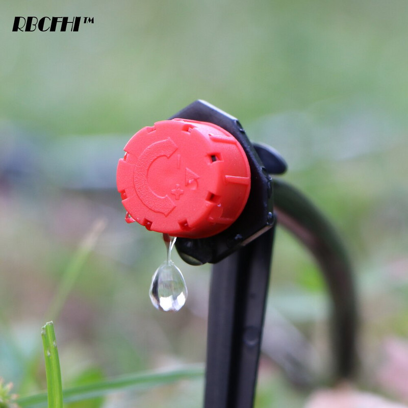 RBCFHI 5-50M nauja automatinė sodo laistymo sistema LCD vandens laikmačio valdiklio laistymo rinkinys Reguliuojamas lašintuvų mikro lašinimo antgalis