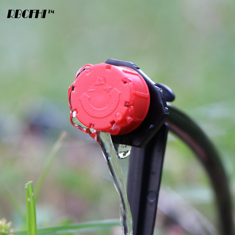 RBCFHI 5-50M nauja automatinė sodo laistymo sistema LCD vandens laikmačio valdiklio laistymo rinkinys Reguliuojamas lašintuvų mikro lašinimo antgalis