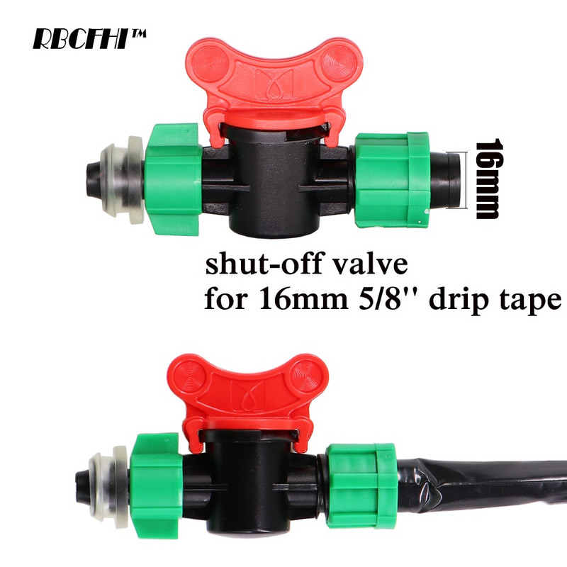 RBCFHI 20M-150M 16mm 0.2mm Grosimea peretelui distanță 20cm Bandă de irigare prin picurare Sistem de udare prin picurare cu conector de grădină de 5/8 inchi
