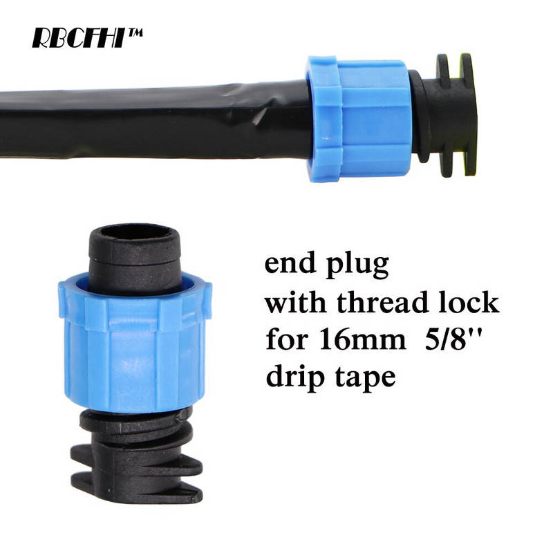 RBCFHI 20M-150M 16mm 0.2mm Grosimea peretelui distanță 20cm Bandă de irigare prin picurare Sistem de udare prin picurare cu conector de grădină de 5/8 inchi