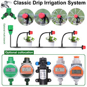 Sistem de irigare prin picurare 5M-50M bricolaj udare automată furtun de grădină Micro seturi de udare prin picurare cu picuratoare reglabile pentru acasă