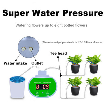 Автоматична система за поливане Двоен режим Комплекти за капково напояване Машина за поливане с таймер за закрито на открито Начало Градина Растения Цвете