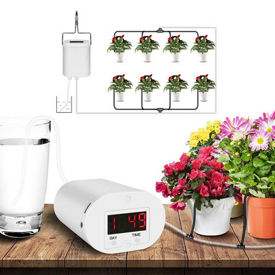 Automata csepegtető öntözőszivattyú vezérlő Virágnövények Otthoni locsoló csepegtető öntözőkészletek Készülék szivattyú időzítő rendszer Kerti szerszám