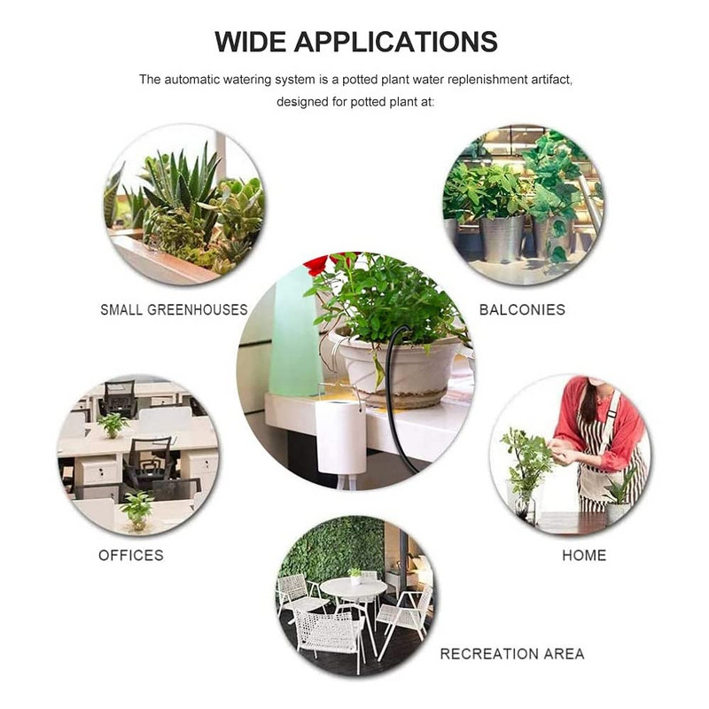 Automatinis lašelinio laistymo siurblys Valdiklis Gėlės Augalai Namų Purkštuvai Lašelinio laistymo rinkiniai Prietaisas Siurblys Laikmatis Sistema Sodo įrankis