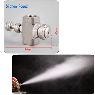 Reguliuojamas purškiamas purškiamas drėkinamasis antgalis 1/4" sriegis Nerūdijančio plieno oro purškimo antgalis Dviejų skysčių dujų ir vandens maišymas