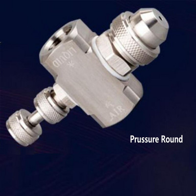 Reguliuojamas purškiamas purškiamas drėkinamasis antgalis 1/4" sriegis Nerūdijančio plieno oro purškimo antgalis Dviejų skysčių dujų ir vandens maišymas