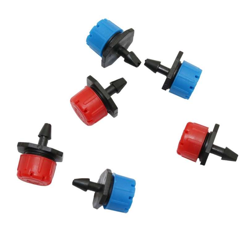 200 buc. Sistem de irigare prin picurare, reglabil cu 8 găuri, roșu, duză de udare, seră de grădină, flori, instrumente de irigare a legumelor