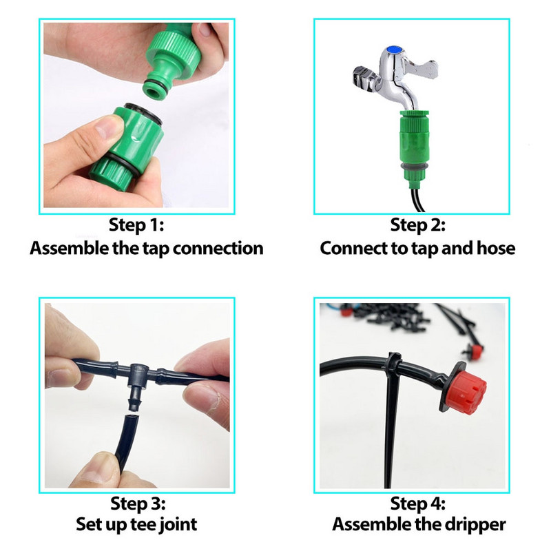 Sistem inteligent de udare a grădinii 10M Sistem automat de irigare prin picurare Sistem de udare a plantelor Mirco prin picurare Seturi de udare 10M