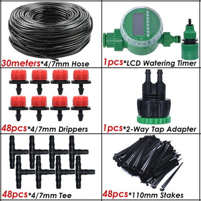 KESLA 5-50M Micro sistem de irigare prin picurare Kit automat de udare furtun de grădină Timer irigator reglabil cu picurare seră de flori