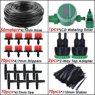 KESLA 5-50M Micro sistem de irigare prin picurare Kit automat de udare furtun de grădină Timer irigator reglabil cu picurare seră de flori