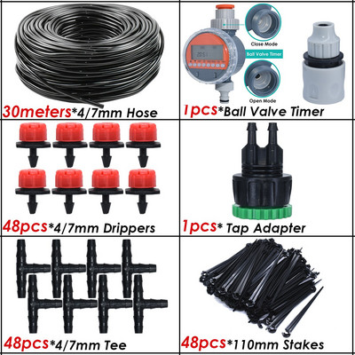 KESLA 5-50M Micro sistem de irigare prin picurare Kit automat de udare furtun de grădină Timer irigator reglabil cu picurare seră de flori