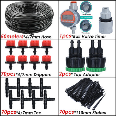 KESLA 5-50M Micro sistem de irigare prin picurare Kit automat de udare furtun de grădină Timer irigator reglabil cu picurare seră de flori