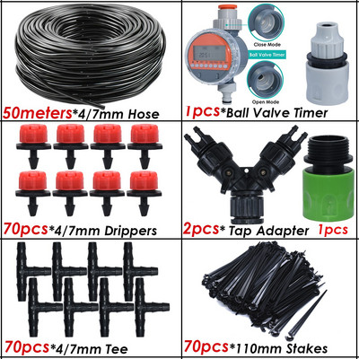 KESLA 5-50M Micro sistem de irigare prin picurare Kit automat de udare furtun de grădină Timer irigator reglabil cu picurare seră de flori