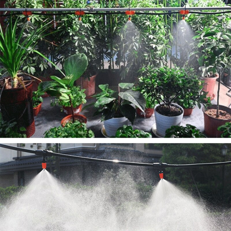 10M kültéri vízpermet hűtőrendszer Növények Sprinkler Hidratáló Poreltávolítás Fogger kerti kellékek öntözőeszköz