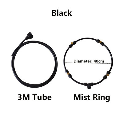 Sodo purškimo nešiojamasis rūko ventiliatoriaus žiedas vandens purkštuvo rūko purkštuvo aušinimo sistema lauko terasai