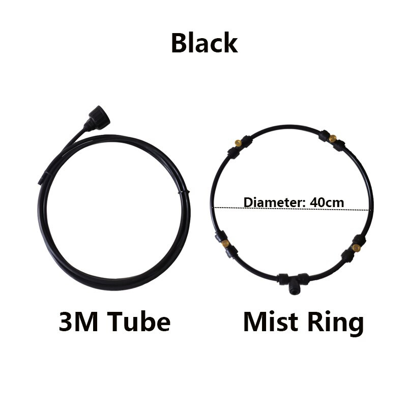 Sodo purškimo nešiojamasis rūko ventiliatoriaus žiedas vandens purkštuvo rūko purkštuvo aušinimo sistema lauko terasai