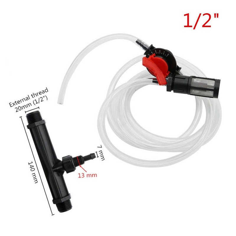 1/2" 3/4" Venturi väetisegisti komplekt Põllumajandus Aed Niisutus Veetorupihustid Aiatarvikud Osoonipihustid