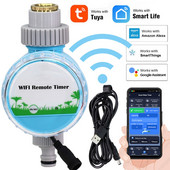 A tipo Tuya intelektualūs laistymo laikmačiai, rankinis / WIFI mobiliojo telefono nuotolinio valdymo įrenginys „Smart Life Garden“ automatinė laistymo sistema