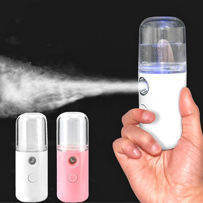 Φορητό Nano Mist Sprayer Mini USB Rechargeable Face Spray Facial Body Steamer Moisturizing Skin Skin Alcohol Disinfectants Sprayer