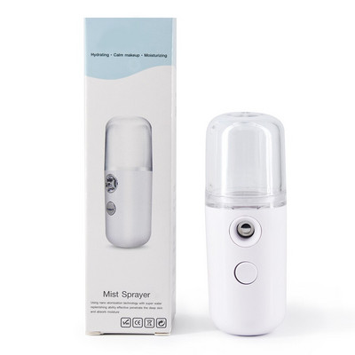 Hordozható Nano Mist permetező Mini USB újratölthető arcpermet Arc testpároló hidratáló bőr alkoholos fertőtlenítő spray