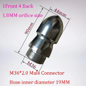 Aukšto slėgio plovimo išleidimo vamzdžių valymo antgalių rinkiniai Kanalizacijos purkštukas vandens purškimo antgalis Rotacinis kanalizacijos valymo antgalis kanalizacijos antgalis