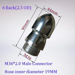 Aukšto slėgio plovimo išleidimo vamzdžių valymo antgalių rinkiniai Kanalizacijos purkštukas vandens purškimo antgalis Rotacinis kanalizacijos valymo antgalis kanalizacijos antgalis