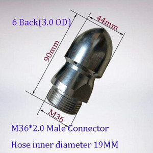 Aukšto slėgio plovimo išleidimo vamzdžių valymo antgalių rinkiniai Kanalizacijos purkštukas vandens purškimo antgalis Rotacinis kanalizacijos valymo antgalis kanalizacijos antgalis