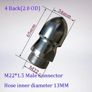 Aukšto slėgio plovimo išleidimo vamzdžių valymo antgalių rinkiniai Kanalizacijos purkštukas vandens purškimo antgalis Rotacinis kanalizacijos valymo antgalis kanalizacijos antgalis