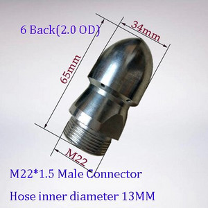 Aukšto slėgio plovimo išleidimo vamzdžių valymo antgalių rinkiniai Kanalizacijos purkštukas vandens purškimo antgalis Rotacinis kanalizacijos valymo antgalis kanalizacijos antgalis