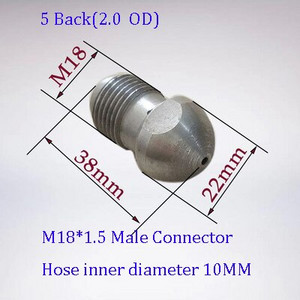 Aukšto slėgio plovimo išleidimo vamzdžių valymo antgalių rinkiniai Kanalizacijos purkštukas vandens purškimo antgalis Rotacinis kanalizacijos valymo antgalis kanalizacijos antgalis