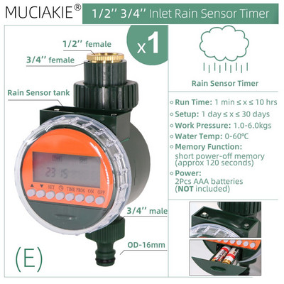 Temporizator de apă de grădină pentru casă, interior, exterior, controler de irigare temporizată, aspersoare automată, supapă programabilă, furtun electronic de robinet