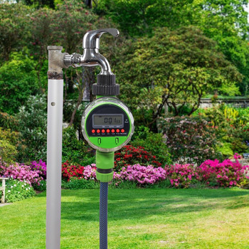Garden Automatic Watering Timer Οθόνη LCD Αυτόματος ελεγκτής άρδευσης Home Garden Ball Valve ποτίσματος Ηλεκτρονική συσκευή