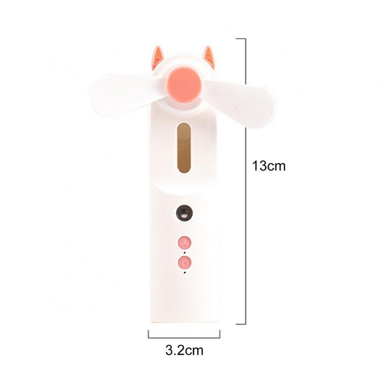 Mini ventilator portabil 2 în 1 umidificator USB reîncărcabil ventilator de mână cu pulverizare de apă ventilator de ceață Aer condiționat pentru exterior